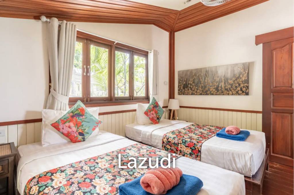 Beachfront Thai-Style 3-Bedroom Villa with Spacious Terrace