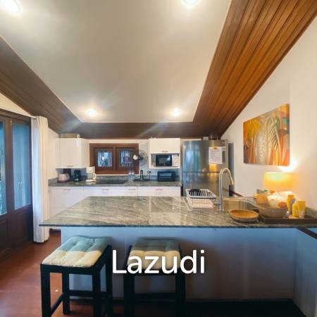 Beachfront Thai-Style 3-Bedroom Villa with Spacious Terrace