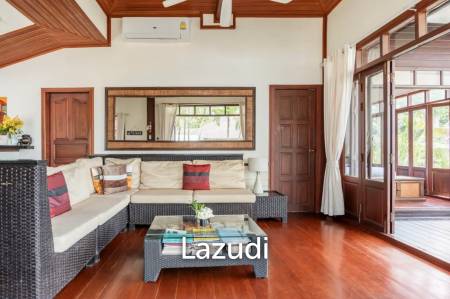 Beachfront Thai-Style 3-Bedroom Villa with Spacious Terrace