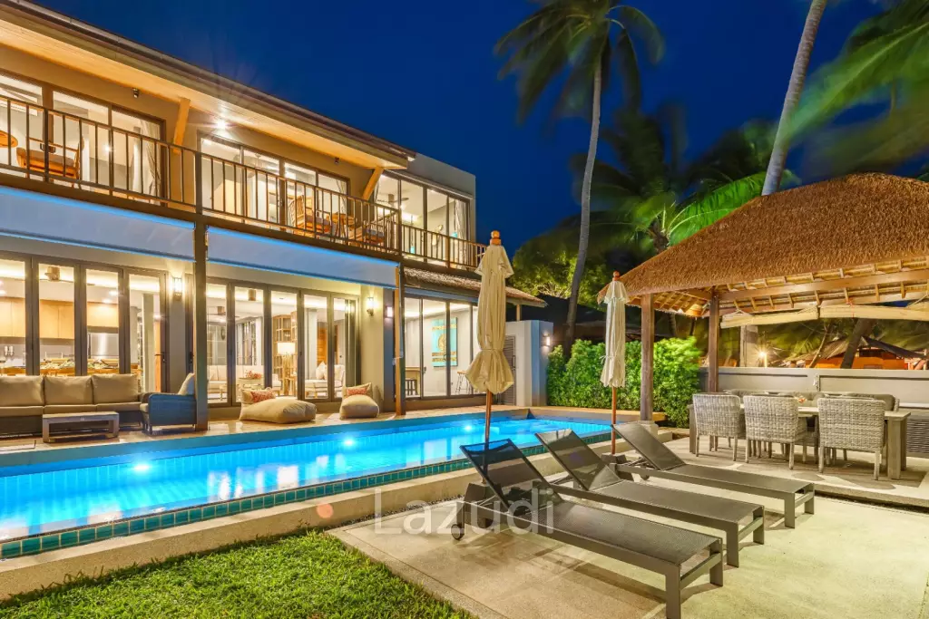 Stunning Beachfront Villa with 5 Bedrooms in Ban Makham, Koh Samui