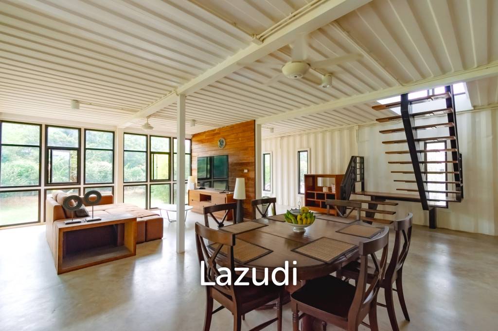 MODERN LOFT-STYLE CONTAINER HOME : 4 bed on large plot 2 rai