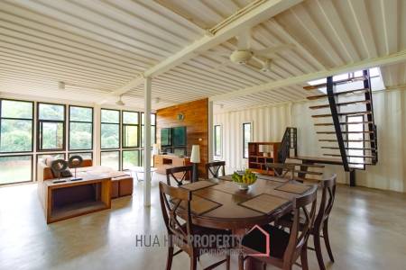 MODERN LOFT-STYLE CONTAINER HOME : 4 bed on large plot 2 rai
