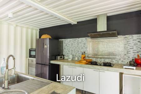 MODERN LOFT-STYLE CONTAINER HOME : 4 bed on large plot 2 rai