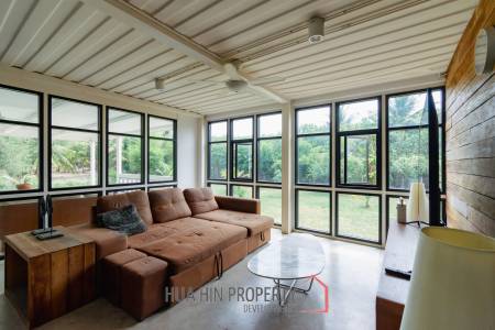 MODERN LOFT-STYLE CONTAINER HOME : 4 bed on large plot 2 rai