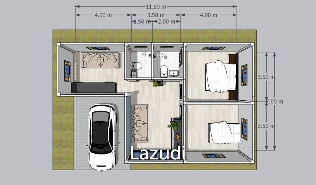 Modern 2-Bedroom House in Peaceful Mae Nam