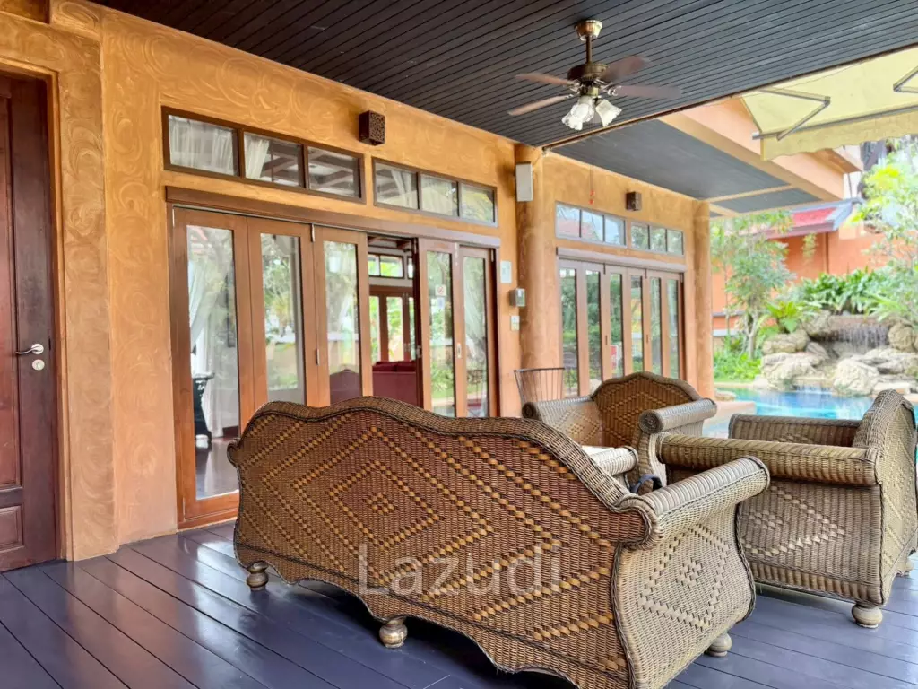 Iconic Thai-Bali Luxury Villa for Sale Dharawadi Na Jomtien