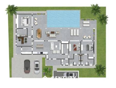 430 sqm modern pool villa with mountain views in Thap Tai Hua Hin