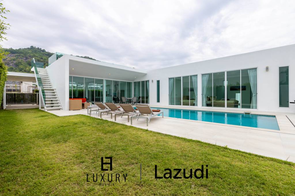 โมเดิร์นพูลวิลล่า 4 ห้องนอน พร้อมดาดฟ้าชมวิว (KH-A5)