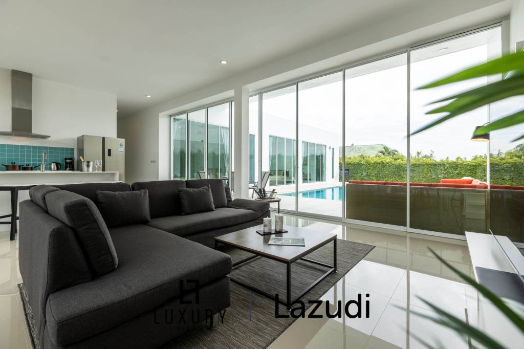 โมเดิร์นพูลวิลล่า 4 ห้องนอน พร้อมดาดฟ้าชมวิว (KH-A5)