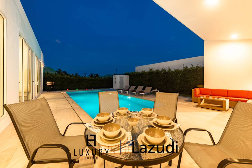 โมเดิร์นพูลวิลล่า 4 ห้องนอน พร้อมดาดฟ้าชมวิว (KH-A5)