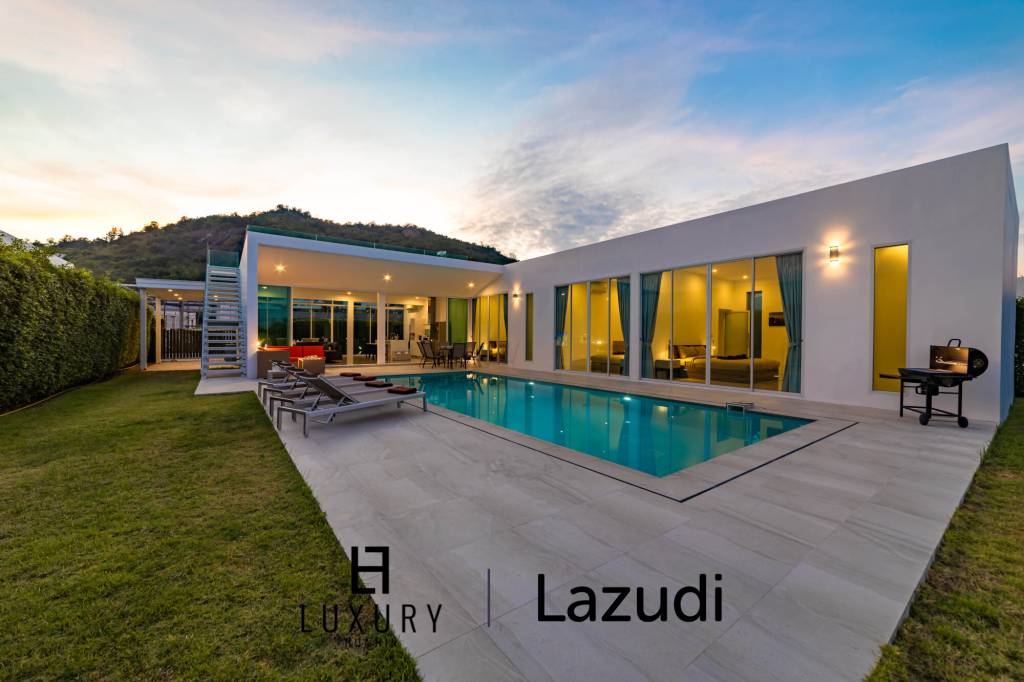 โมเดิร์นพูลวิลล่า 4 ห้องนอน พร้อมดาดฟ้าชมวิว (KH-A5)