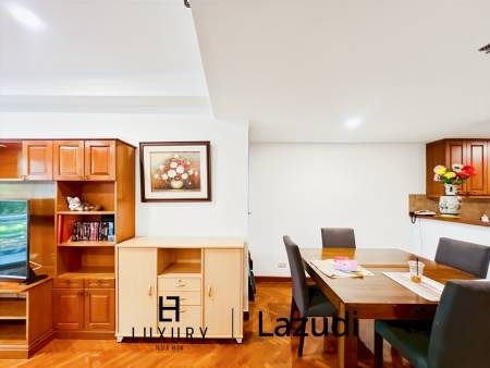 คอนโด 2 ห้องนอน ชั้นล่าง 105 ตร.ม. วิวสวนในบ้านแสนสราญ