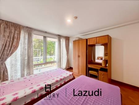 คอนโด 2 ห้องนอน ชั้นล่าง 105 ตร.ม. วิวสวนในบ้านแสนสราญ