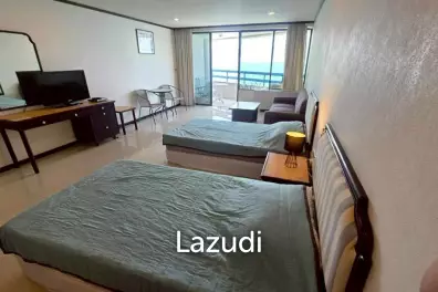 ห้องสตูดิโอขนาดใหญ่ วิวทะเล ให้เช่า คอนโดเทล จอมเทียน พลาซ่า
