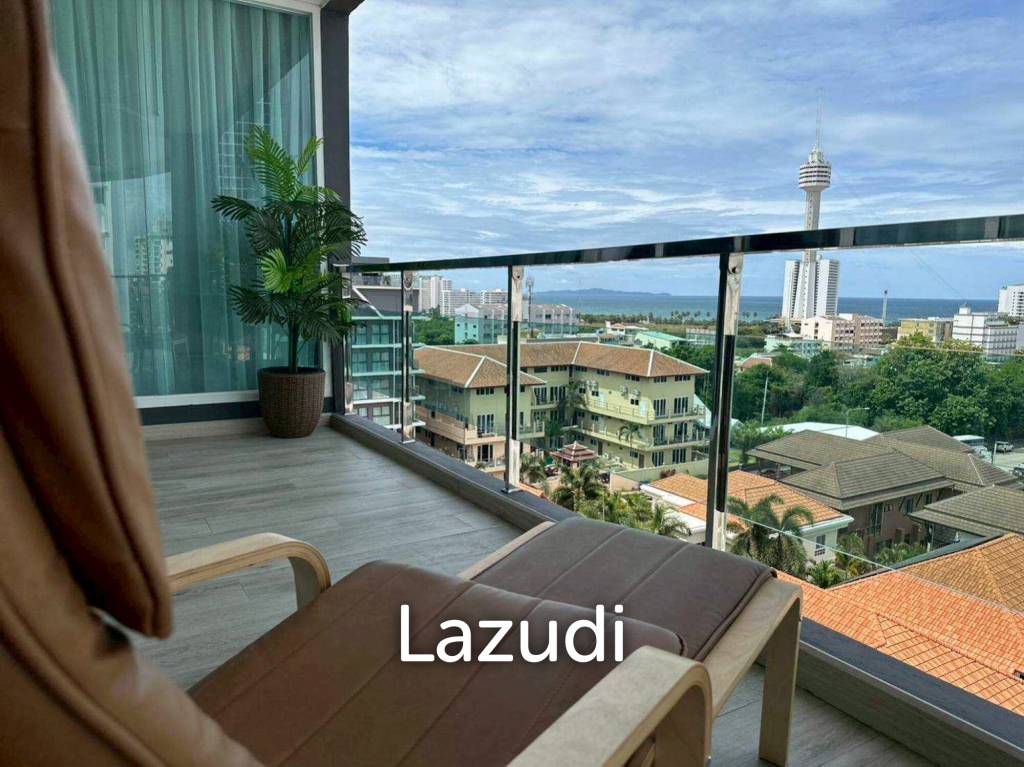 คอนโดหรู 123 ตร.ม. ชั้นสูงใจกลางหนองปรือ พัทยา 2 ห้องนอน