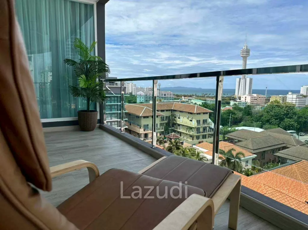 คอนโดหรู 123 ตร.ม. ชั้นสูงใจกลางหนองปรือ พัทยา 2 ห้องนอน