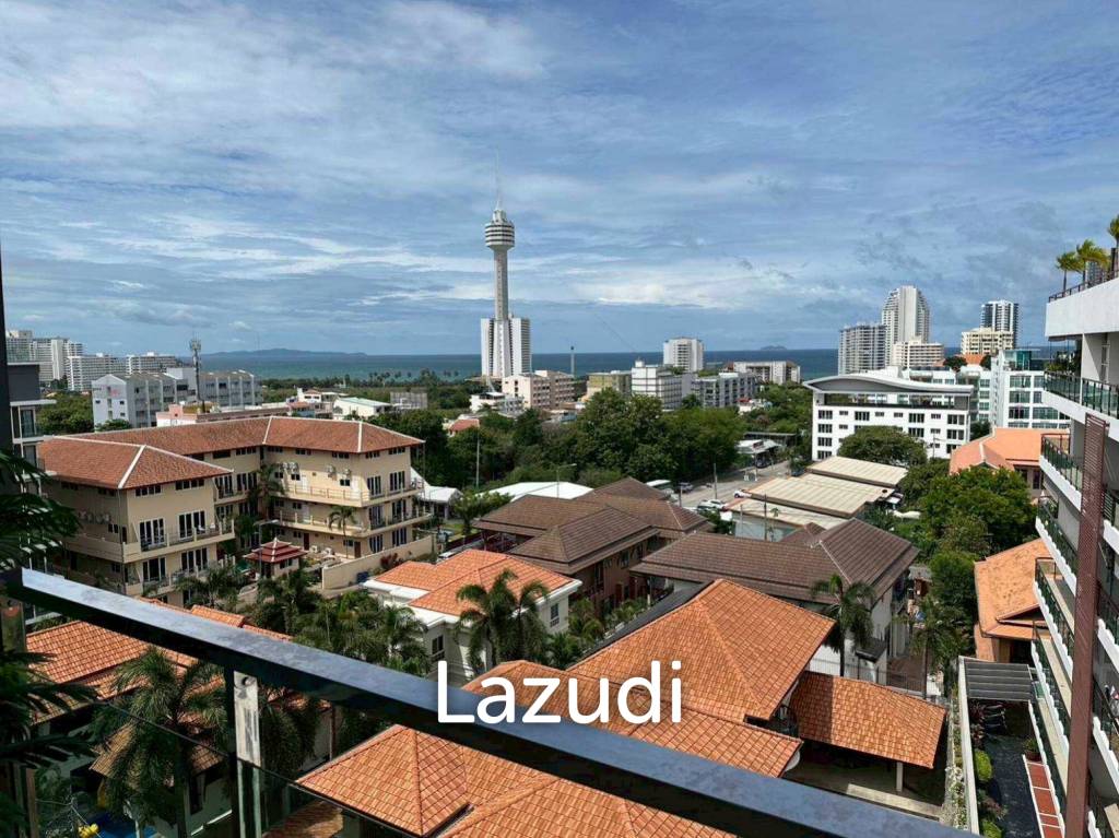 คอนโดหรู 123 ตร.ม. ชั้นสูงใจกลางหนองปรือ พัทยา 2 ห้องนอน