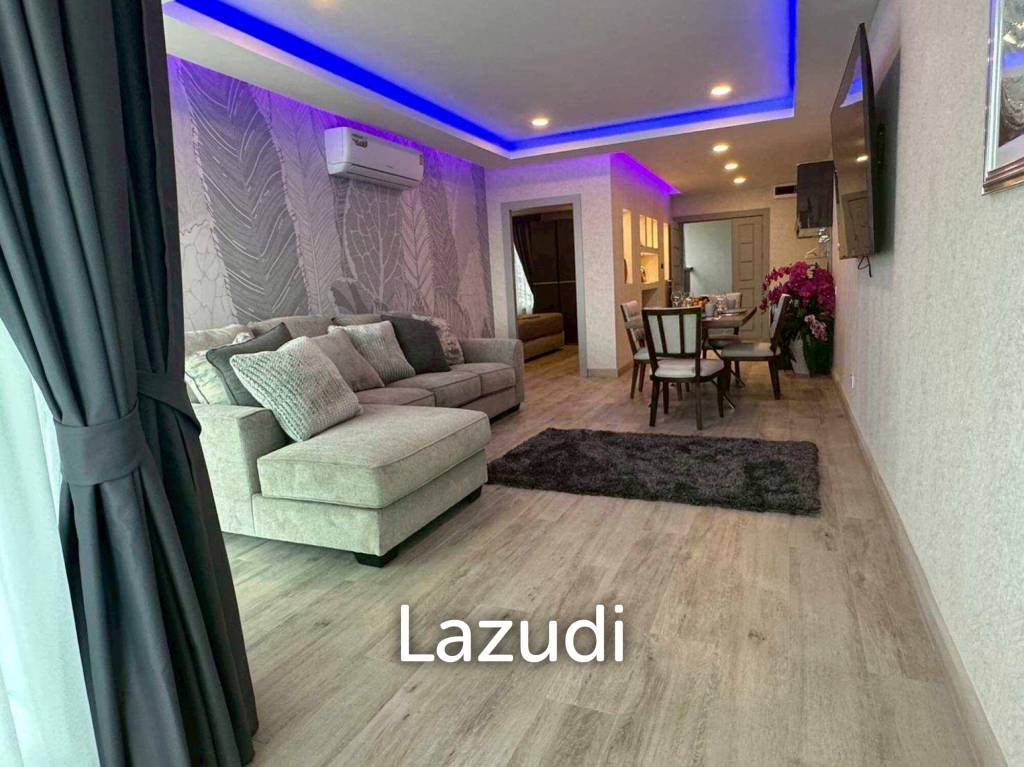 คอนโดหรู 123 ตร.ม. ชั้นสูงใจกลางหนองปรือ พัทยา 2 ห้องนอน