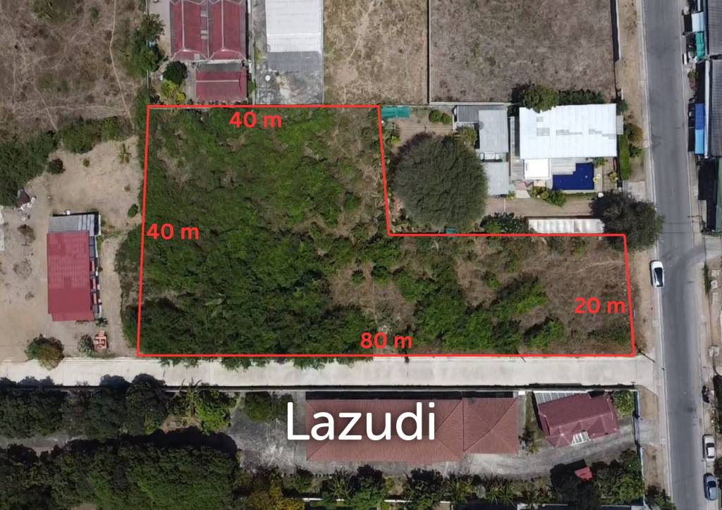 1-2-12 Rai Coastal Land for Sale in Pak Nam Pran, Pranburi