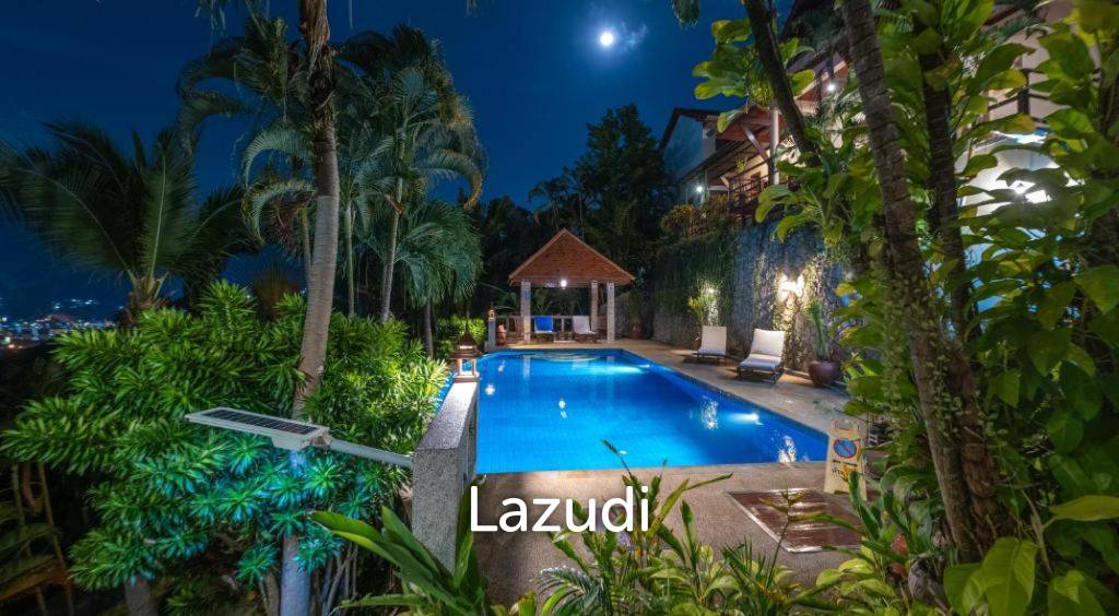 Spacious 4-Bedroom Pool Villa with Sea View for Sale in Patong