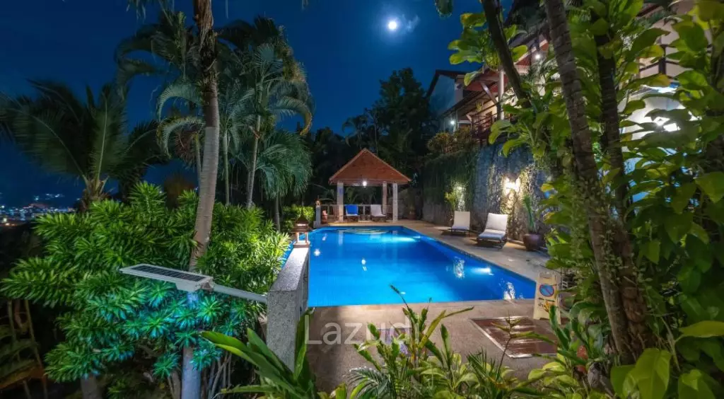 Spacious 4-Bedroom Pool Villa with Sea View for Sale in Patong