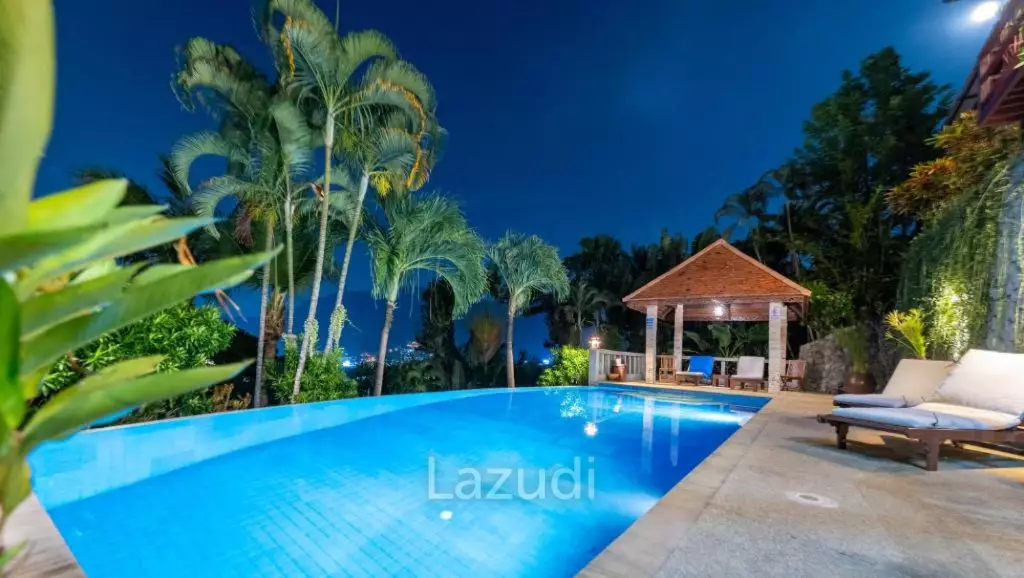 Spacious 4-Bedroom Pool Villa with Sea View for Sale in Patong