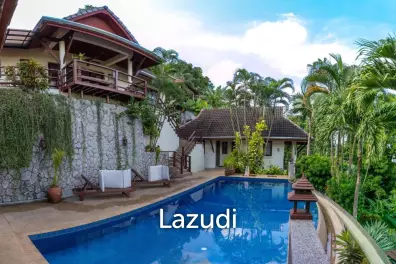 Spacious 4-Bedroom Pool Villa with Sea View for Sale in Patong