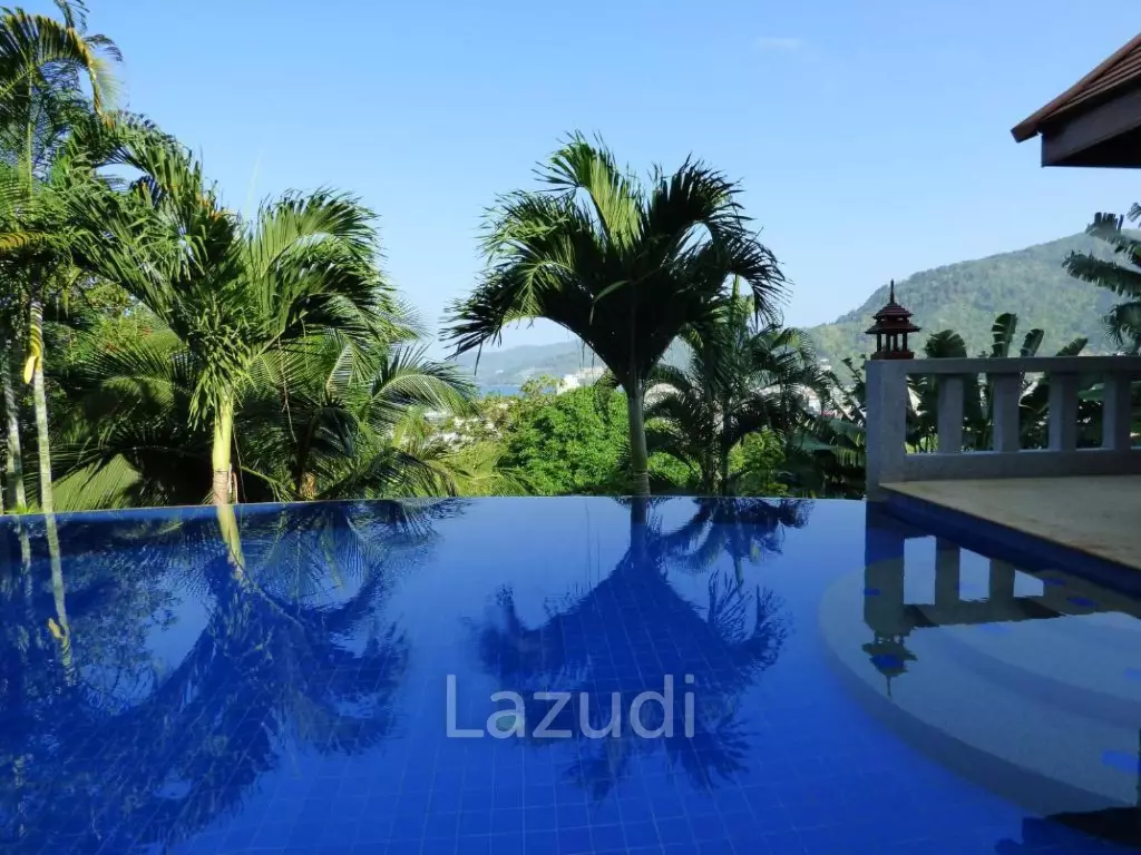 Spacious 4-Bedroom Pool Villa with Sea View for Sale in Patong