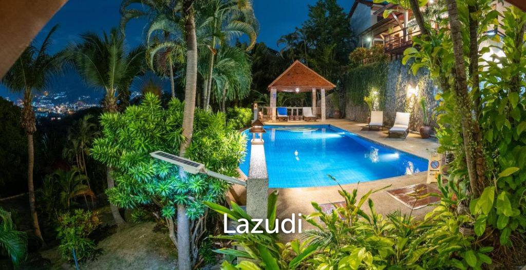 Spacious 4-Bedroom Pool Villa with Sea View for Sale in Patong