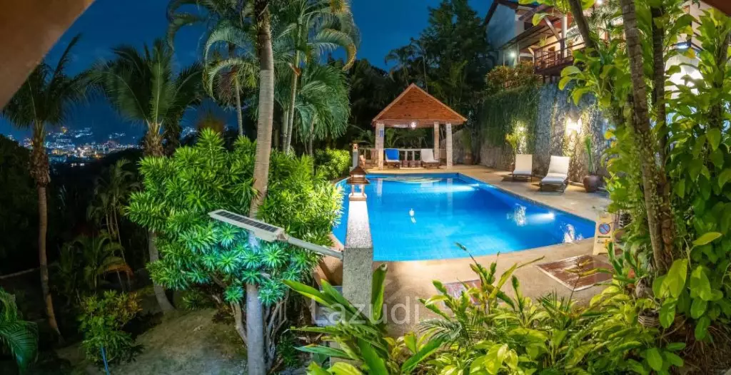Spacious 4-Bedroom Pool Villa with Sea View for Sale in Patong
