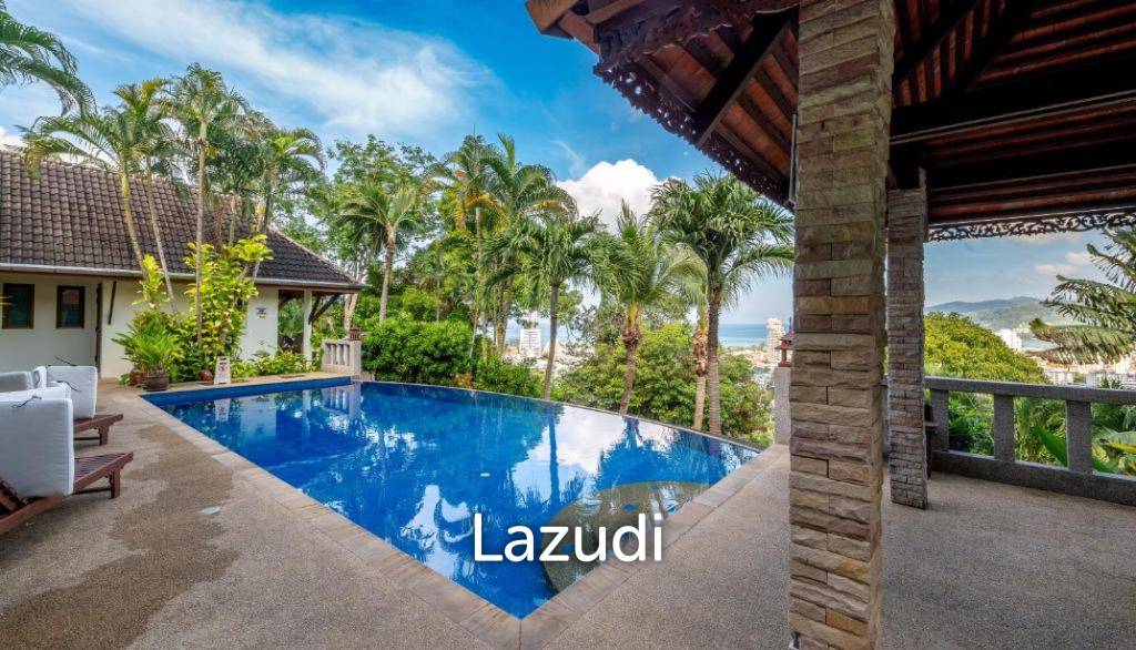 Spacious 4-Bedroom Pool Villa with Sea View for Sale in Patong