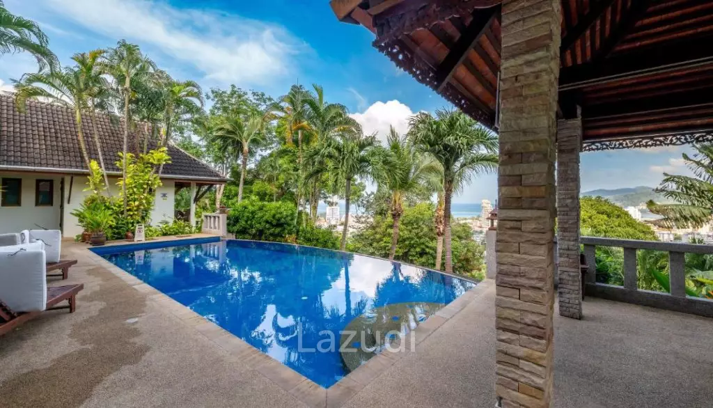 Spacious 4-Bedroom Pool Villa with Sea View for Sale in Patong