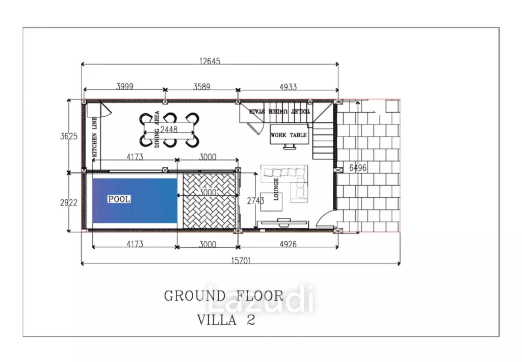 Two Bedroom Leasehold Villa with long lease for sale close to Legian Beach