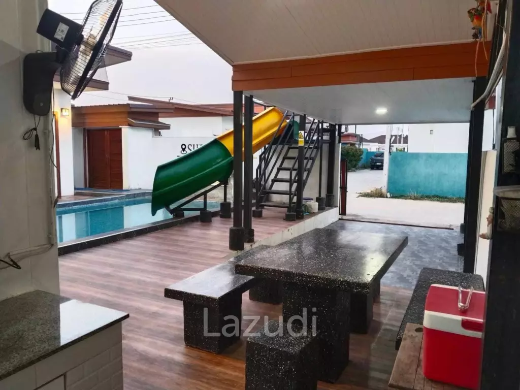 256 sqm Pool Villa with Slide in Thap Tai Huahin