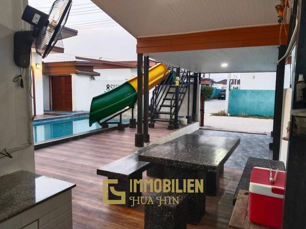 256 sqm Pool Villa with Slide in Thap Tai Huahin