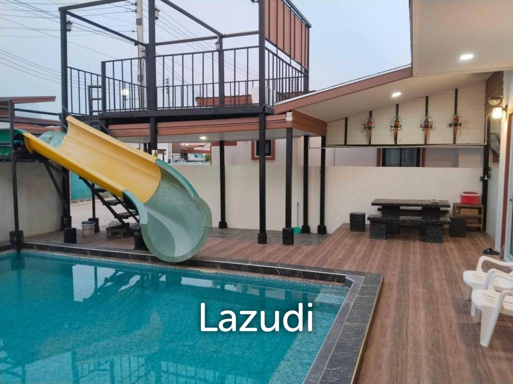 256 sqm Pool Villa with Slide in Thap Tai Huahin