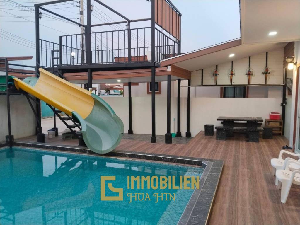 256 sqm Pool Villa with Slide in Thap Tai Huahin