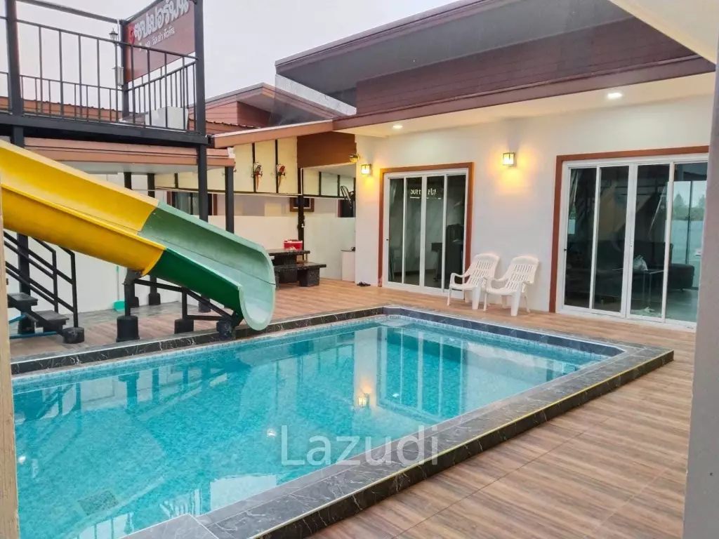 256 sqm Pool Villa with Slide in Thap Tai Huahin