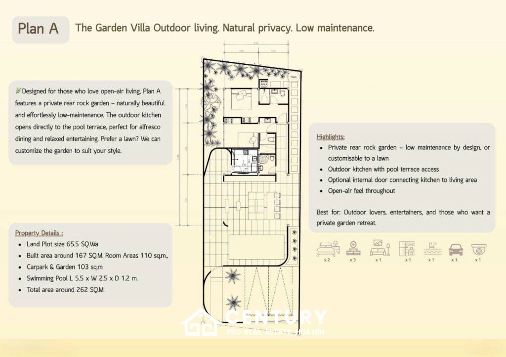 262 Kvm 2 Seng 3 Bad Villa for Salg