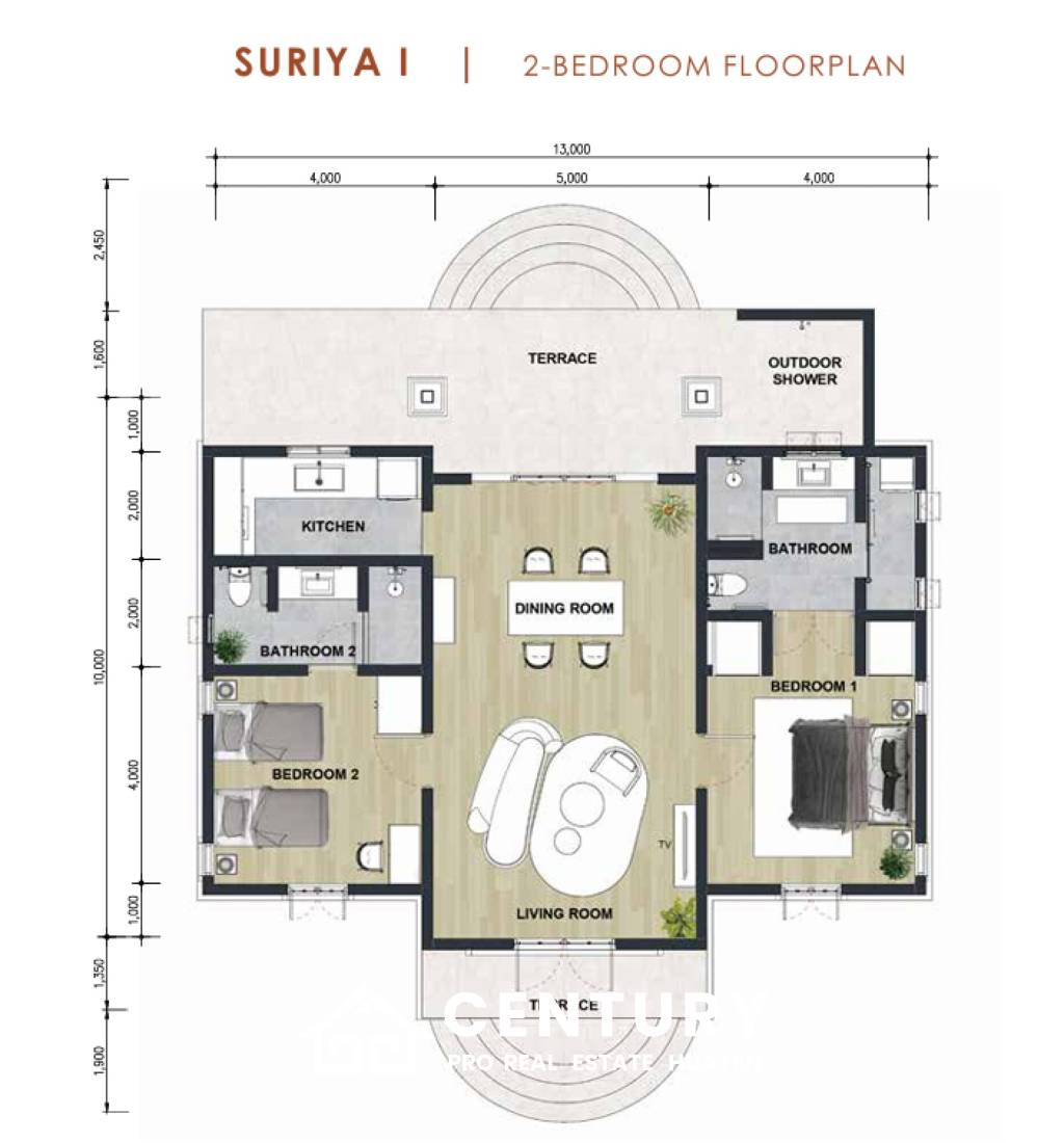 550 metro cuadrado 2 ` 2 Baño Villa de Venta