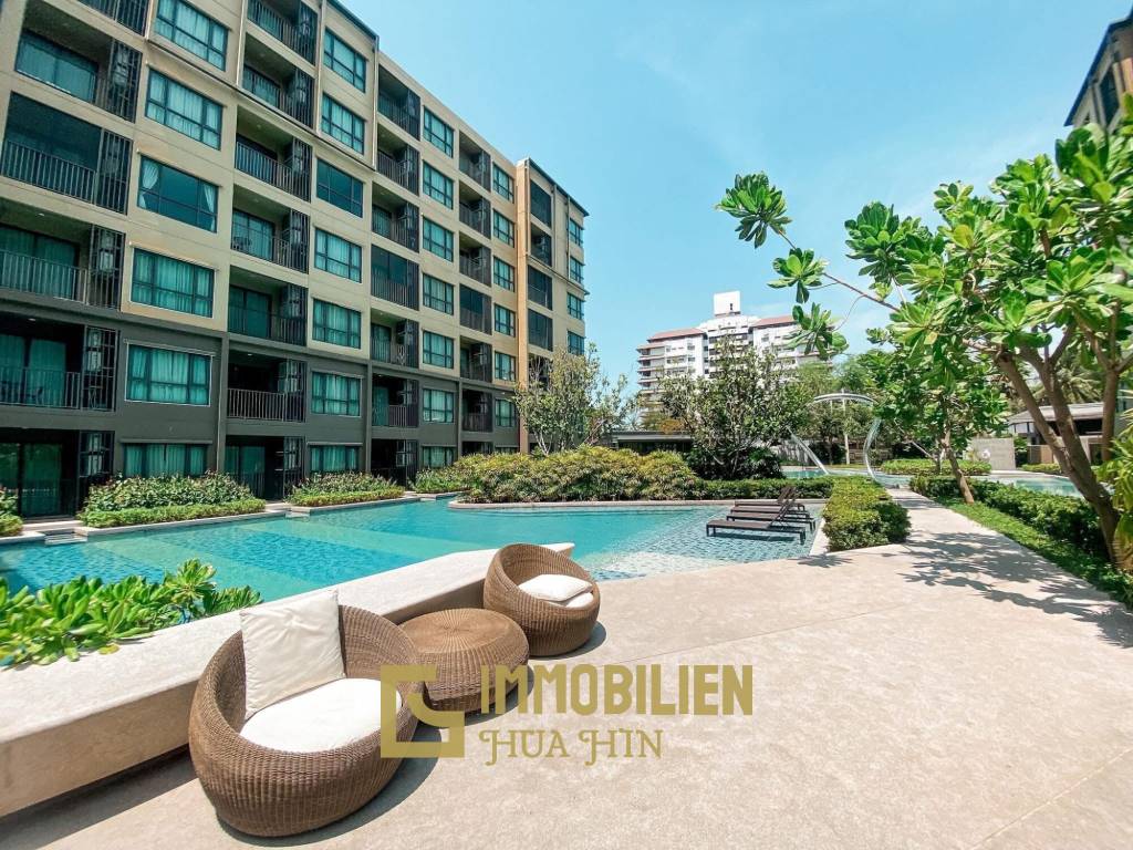 คอนโด 45 ตร.ม. ชั้น6 ใกล้ทะเลพร้อมเฟอร์ฯครบ ที่เรนชะอำ