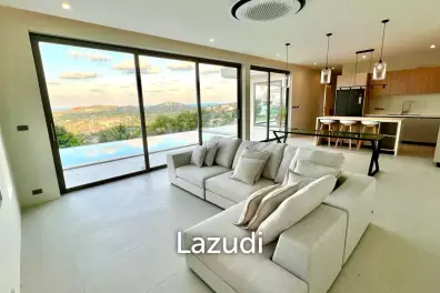 Luxury 3-Bedroom Sea View Villa in Plai Laem with Infinity Pool & Panoramic Bay Views