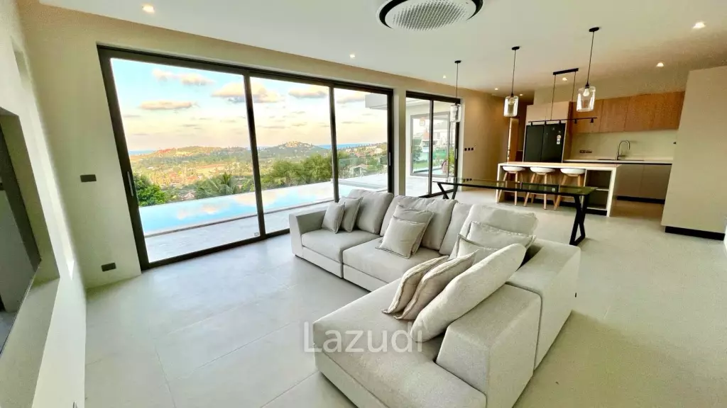 Luxury 3-Bedroom Sea View Villa in Plai Laem with Infinity Pool & Panoramic Bay Views