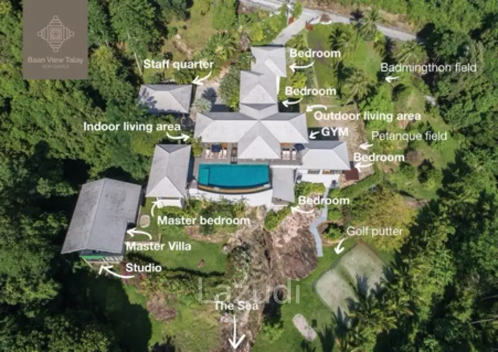 Daily rent - Baan View Talay - sea view villa with infinity pool in Nathon