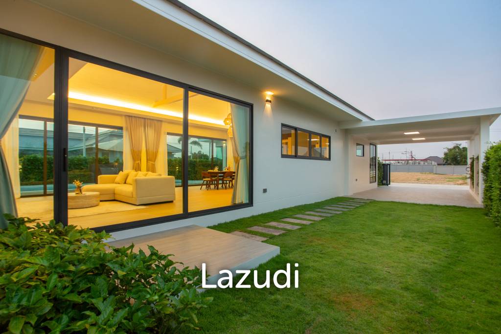 L'UX VILLA Private Pool Villas with 388 sqm modern pool villa in Wang Phong Pran Buri