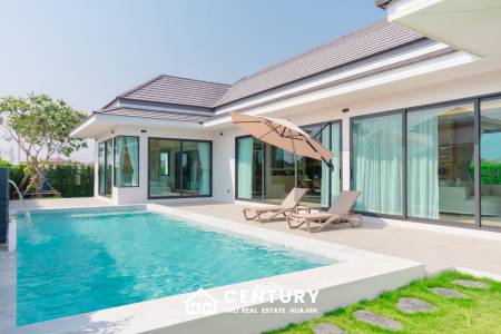 L'UX VILLA Private Pool Villas with 388 sqm modern pool villa in Wang Phong Pran Buri