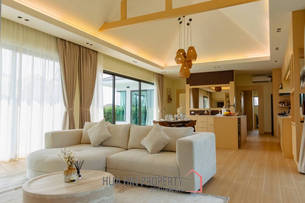 L'UX VILLA Private Pool Villas with 388 sqm modern pool villa in Wang Phong Pran Buri
