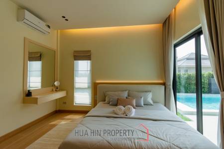 L'UX VILLA Private Pool Villas with 388 sqm modern pool villa in Wang Phong Pran Buri