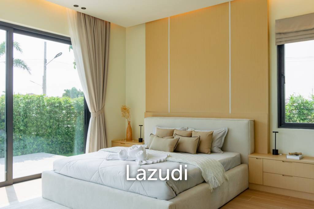 L'UX VILLA Private Pool Villas with 388 sqm modern pool villa in Wang Phong Pran Buri