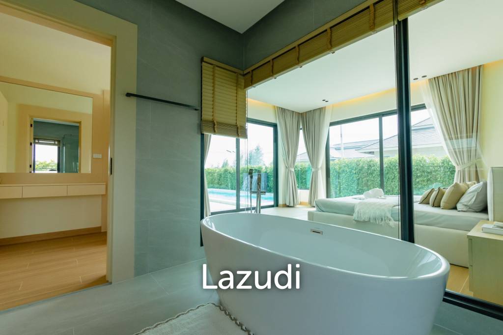 L'UX VILLA Private Pool Villas with 388 sqm modern pool villa in Wang Phong Pran Buri